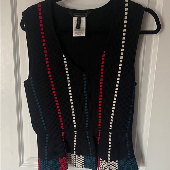 BCBGMaxAzria Black Knit Two-Piece Set with Red, Teal & White Accents - Picture 4 of 8